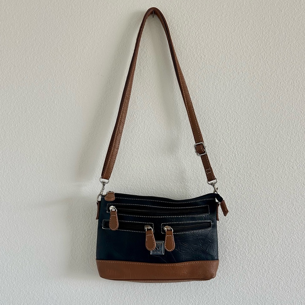 Stone & Co. Black and Brown Crossbody Bag